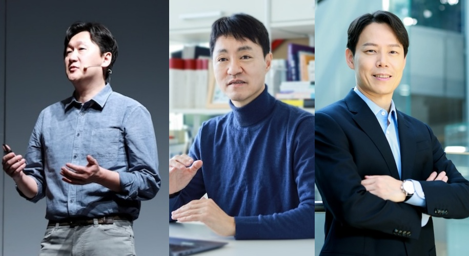 (왼쪽부터) 김광현 네이버 최고데이터·콘텐츠 책임자(CDO), 유봉석 네이버 최고책임경영책임자(CRO), 황순배 네이버 최고인사책임자(CHRO). /사진=네이버