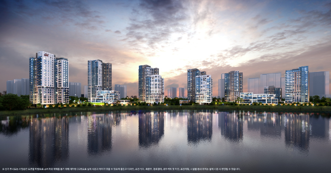 힐스테이트 레이크 송도 5차 투시도./사진제공=현대건설