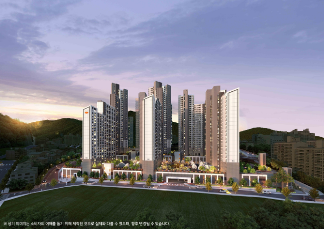 e편한세상 센텀 하이베뉴 투시도./사진제공=DL이앤씨