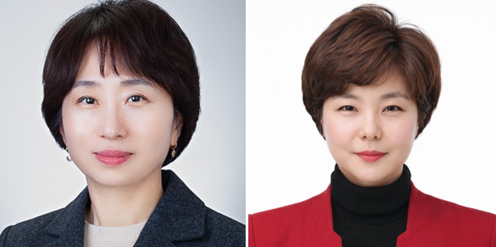 기업은행 오정순 개인고객그룹장 (왼쪽), 윤인지 IT그룹장 (오른쪽)