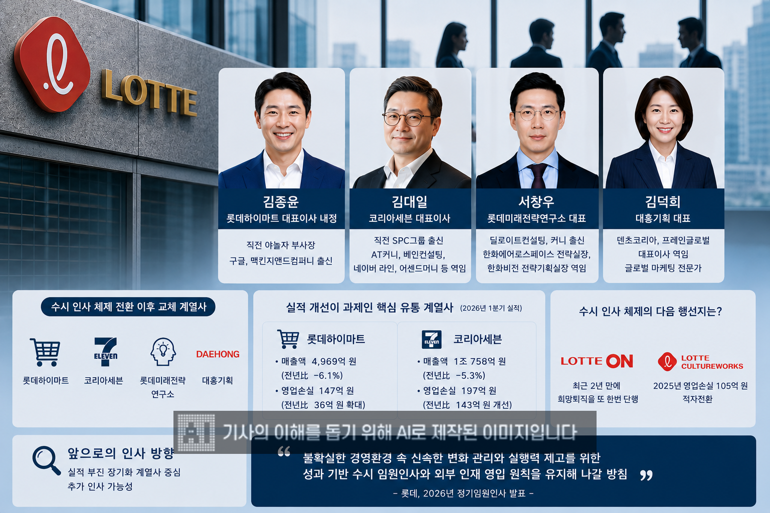 수시 인사 바꾸고 외부 들이고...롯데의 '위기 탈출' 실험 - 뉴스 썸네일 이미지