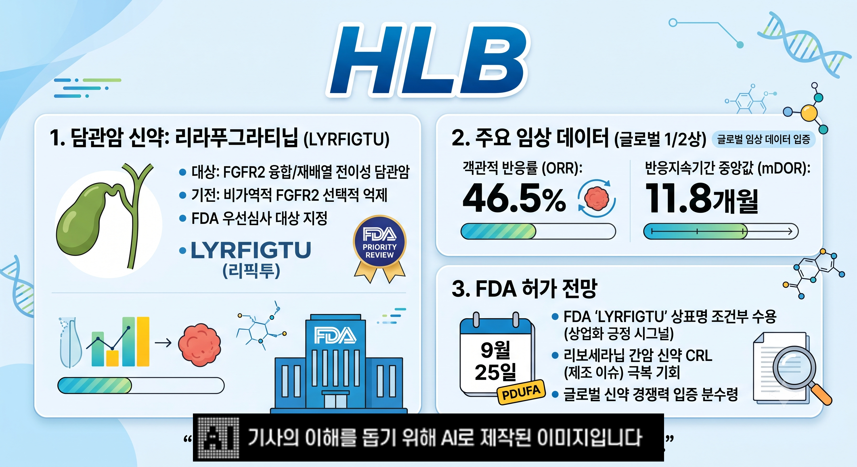 HLB, 담관암 신약 '이름표' 붙었다...FDA 문턱 넘을까 - 뉴스 썸네일 이미지