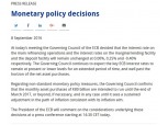 유럽중앙은행(ECB), 제로 기준금리 유지 결정