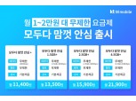KT엠모바일, 월 1~2만원대 데이터 무제한 요금제 4종 출시