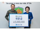 광주은행, 향토부대 보병 제31사단 위문금 전달