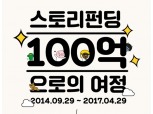 카카오 스토리펀딩, 누적 후원금 100억원 돌파