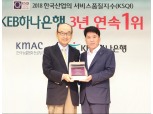 [포토] KEB하나은행, 한국산업 서비스품질지수 3년연속 1위