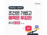 케이뱅크, 신한카드와 최고 연 8.5% 고금리 적금 3만명 한정 판매