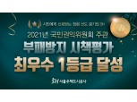 SH공사, 권익위 주관 ‘2021 공공기관 부패방지 시책평가’ 최우수등급 획득
