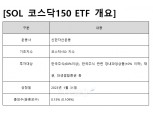 신한자산운용, 코스닥 대표 지수 추종하는 ‘SOL 코스닥150 ETF’ 신규 상장