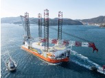 한화오션, 대형 해상풍력발전기 설치선 조기 인도 성공